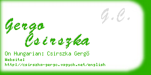 gergo csirszka business card